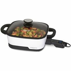 Presto® 12" Precise Tuxedo Digital Precision Skillet Multi Cooker -Coffee & Espresso Elegant store 07118 av1