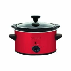 Nesco / American Harvest Nesco 1.5-Quart Oval Slow Cooker | Red Metallic