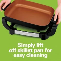 Hamilton Beach Home Hamilton Beach Durathon Ceramic Skillet With Removable Pan -Coffee & Espresso Elegant store 38529 vpa 03