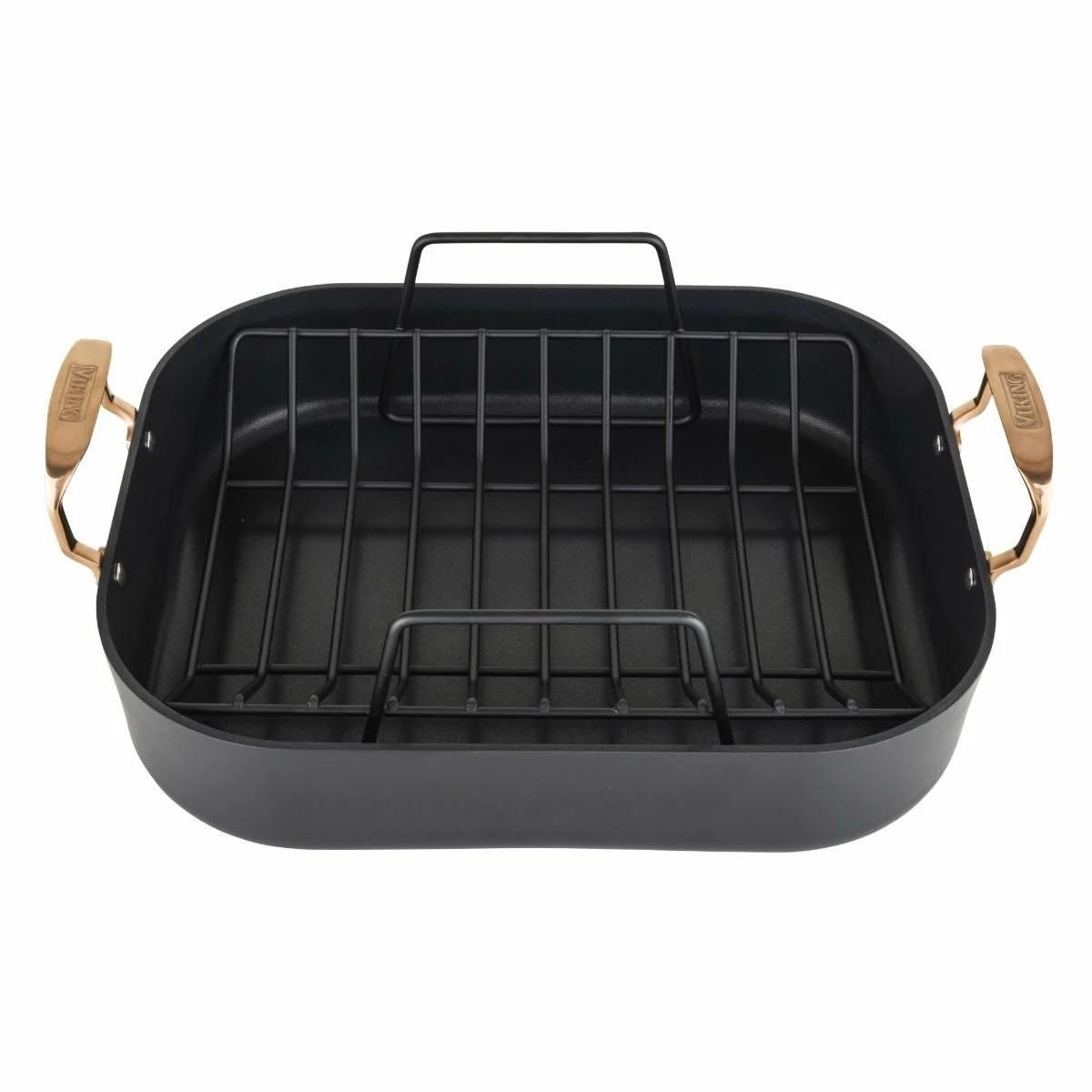 Viking 16" Roasting Pan | Black & Copper 6 Viking 16" Roasting Pan | Black & Copper - Image 4