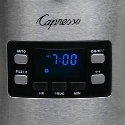 Capresso SG300 Coffee Maker | Stainless Steel -Coffee & Espresso Elegant store 434.05 controls hr
