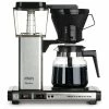 Moccamaster KB Manual-Adjust Drip-Stop Coffee Maker (40 Oz Glass Carafe) | Brushed Silver -Coffee & Espresso Elegant store 59691 tm moccamaster kbg741 automatic drip stop 40oz coffee maker brushed silver glass carafe
