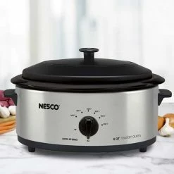 Nesco / American Harvest Nesco 6-Quart Roaster | Stainless Steel -Coffee & Espresso Elegant store 6 quart stainless roaster lifestyle 4