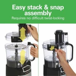 Hamilton Beach Home Hamilton Beach 10-Cup Stack & Snap Food Processor | Black & Stainless 12 Hamilton Beach Home Hamilton Beach 10-Cup Stack & Snap Food Processor | Black & Stainless -Coffee & Espresso Elegant store 70723 vpa 04