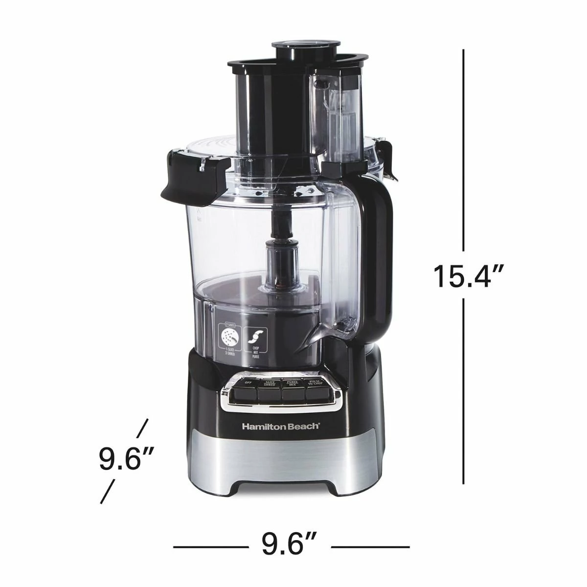 Hamilton Beach Home Hamilton Beach 10-Cup Stack & Snap Food Processor | Black & Stainless 9 Hamilton Beach Home Hamilton Beach 10-Cup Stack & Snap Food Processor | Black & Stainless - Image 7