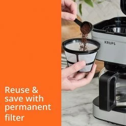 Krups Simply Brew 5-Cup Drip Coffee Maker | Stainless Steel -Coffee & Espresso Elegant store 7123fy0jgpl. ac sl1500