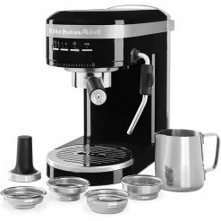 KitchenAid Semi Auto Metal Espresso Maker | Onyx Black -Coffee & Espresso Elegant store 71j lw5e il. ac sl1500