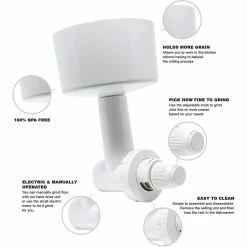 Family Grain Mill Motor & Seed/Grain Mill Combo -Coffee & Espresso Elegant store 71rblxak04l. ac sl1500