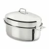 All-Clad Stainless Steel Covered Oval Roaster & Rack | 10 Qt. -Coffee & Espresso Elegant store 71xvlqontil. sl1500