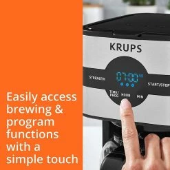 Krups Simply Brew 10-Cup Digital Drip Coffee Maker | Stainless Steel -Coffee & Espresso Elegant store 817mx87djtl. ac sl1500