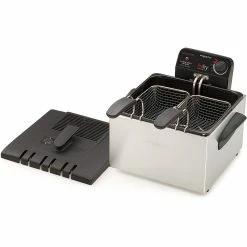 Presto® 5 Qt. Stainless Steel Dual Basket ProFry® Immersion Element Deep Fryer -Coffee & Espresso Elegant store 81vmx1cyurl. ac sl1500