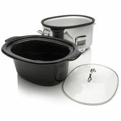 All-Clad Slow Cooker With Black Ceramic Insert | 6.5 Qt. -Coffee & Espresso Elegant store all clad slow cooker 6 5 qt 1 1