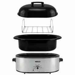 Nesco / American Harvest Nesco 18-Quart Roaster | Silver 7 Nesco / American Harvest Nesco 18-Quart Roaster | Silver -Coffee & Espresso Elegant store black mwr exploded view