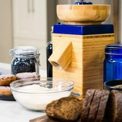 NutriMill Harvest Grain Mill | Blue + Cutting Board & Canister Bundle 21 NutriMill Harvest Grain Mill | Blue + Cutting Board & Canister Bundle -Coffee & Espresso Elegant store blueharv6 1