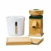 NutriMill Harvest Grain Mill | Forest Green + Cutting Board & Canister Bundle -Coffee & Espresso Elegant store bz4tddwo
