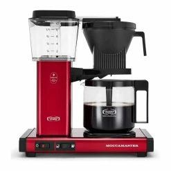 Moccamaster KBGV Automatic Drip Stop Coffee Maker (40 Oz Glass Carafe) | Candy Apple Red