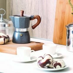 Tognana 6-Cup Stovetop Coffee Maker | Stone & Wood Style -Coffee & Espresso Elegant store coffeews5
