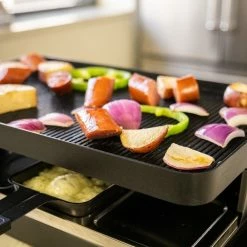 Swissmar Classic Raclette Grill - Black Non-Stick Reversible - 8 Person -Coffee & Espresso Elegant store dscf0744