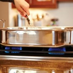 All-Clad Stainless Steel Roaster With Rack | Large - 16" X 13" -Coffee & Espresso Elegant store e752c264 stainless steel roaster w rack 16 x 13 all clad 1