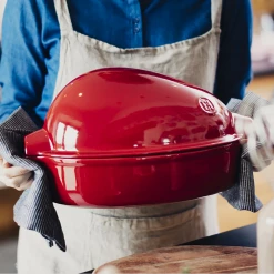 Emile Henry 4.5 Qt. Large Roaster | Charcoal -Coffee & Espresso Elegant store eh large roast 3 1