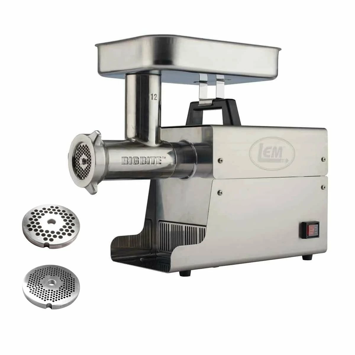 LEM Big Bite Meat Grinder #12 With Premium Salvinox 1/8" And 1/4" Grinder Plates 3 LEM Big Bite Meat Grinder #12 With Premium Salvinox 1/8" And 1/4" Grinder Plates