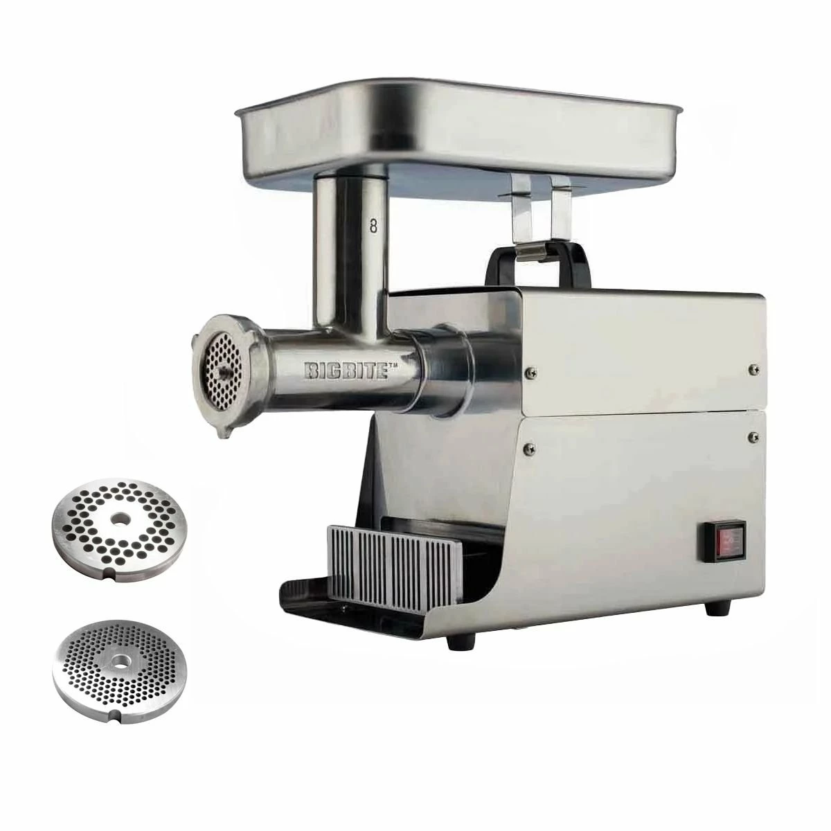 LEM Big Bite Meat Grinder #8 With Premium Salvinox 1/8" (3mm) And 1/4" (6mm) Grinder Plates 3 LEM Big Bite Meat Grinder #8 With Premium Salvinox 1/8" (3mm) And 1/4" (6mm) Grinder Plates
