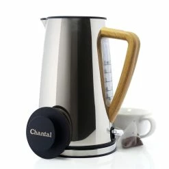 Chantal 1.8 Qt. Oslo Collection Ekettle Electric Water Kettle | Polished Stainless Steel -Coffee & Espresso Elegant store elsl37 08o sl lifestyle