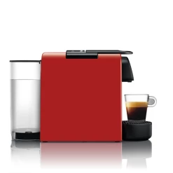Nespresso Essenza Mini Espresso Machine By De'Longhi | Red -Coffee & Espresso Elegant store essenza mini red side view en85r