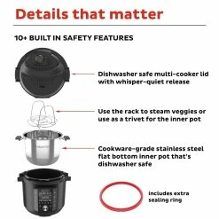 Instant Pot Pro Pressure Cooker | 6-Quart 12 Instant Pot Pro Pressure Cooker | 6-Quart -Coffee & Espresso Elegant store ib 112 0123 01 113 0044 01 epc pro 6qt 8qt atf square tile6