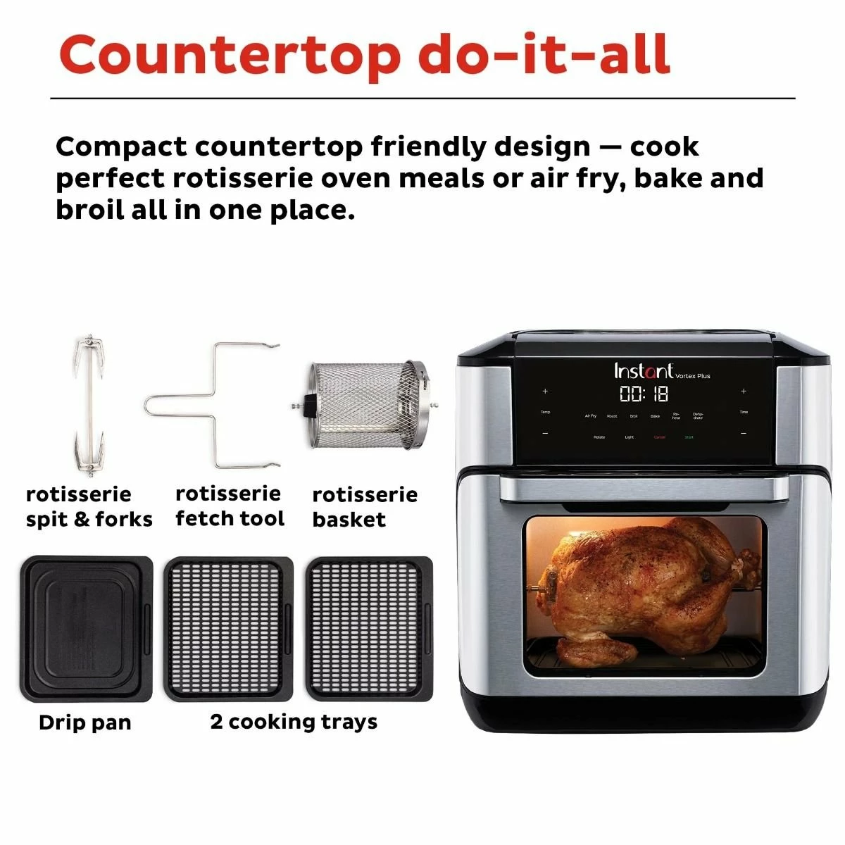 Instant Vortex Plus Air Fryer Oven | 10-Quart 8 Instant Vortex Plus Air Fryer Oven | 10-Quart - Image 6