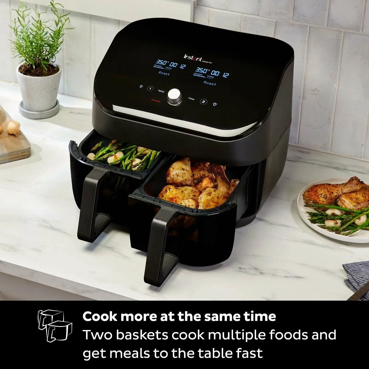 Instant Vortex Dual Basket Air Fryer With Clear Cook | 8-Quart 8 Instant Vortex Dual Basket Air Fryer With Clear Cook | 8-Quart - Image 6