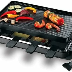 Swissmar Classic Raclette Grill - Black Non-Stick Reversible - 8 Person