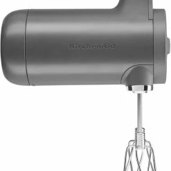 KitchenAid Matte Charcoal Grey Cordless Small Appliances Set | Hand Mixer, Hand Blender & Food Chopper -Coffee & Espresso Elegant store khmb732dg kitchenaid cordless hand mixer matte charcoal grey 1