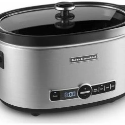 KitchenAid Slow Cooker 6-Quart With Glass Lid | Stainless Steel