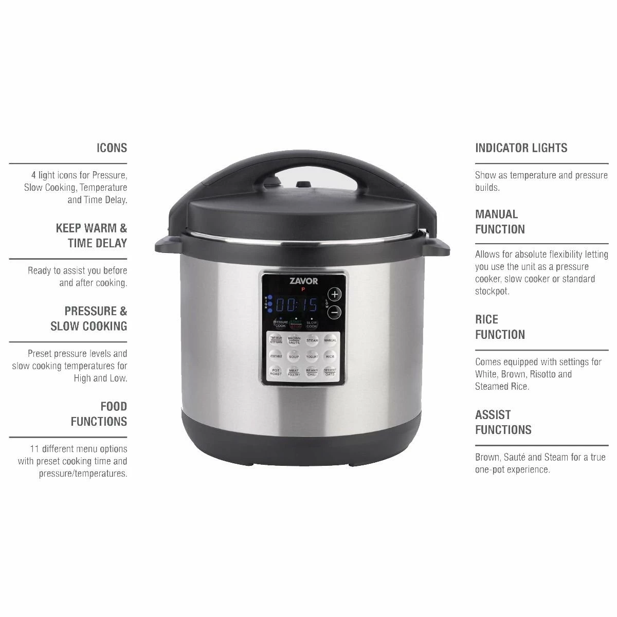 Zavor LUX™ Edge Multi-Cooker | 8 Qt. 7 Zavor LUX™ Edge Multi-Cooker | 8 Qt. - Image 5