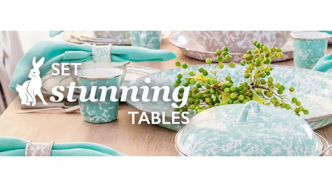 Golden Rabbit Enamelware 16" X 12.5" Roasting Pan With Lid | Cobalt Swirl 8 Golden Rabbit Enamelware 16" X 12.5" Roasting Pan With Lid | Cobalt Swirl - Image 6