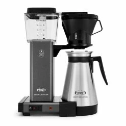 Moccamaster KBT Manual-Adjust Drip-Stop Coffee Maker (40 Oz Thermal Carafe) | Stone Grey