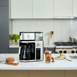 Braun 10-Cup MultiServe Drip Coffee/Iced Coffee Machine | Stainless Steel -Coffee & Espresso Elegant store new 3