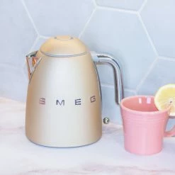 SMEG Electric Kettle | Matte Champagne 23 SMEG Electric Kettle | Matte Champagne -Coffee & Espresso Elegant store peony lifestyle shoot 1830