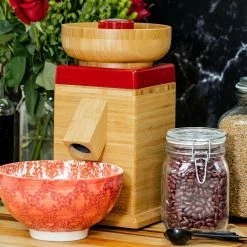 NutriMill Harvest Grain Mill | Cayenne Red Trim 15 NutriMill Harvest Grain Mill | Cayenne Red Trim -Coffee & Espresso Elegant store redharv2