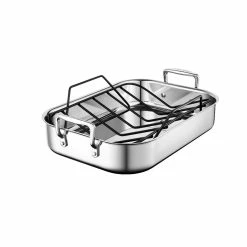 Le Creuset Stainless Steel Roasting Pan With Nonstick Rack
