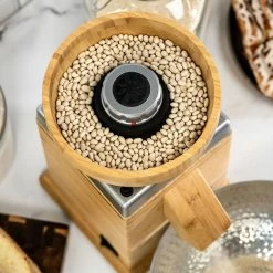 NutriMill Harvest Grain Mill | Silver + Cutting Board & Canister Bundle -Coffee & Espresso Elegant store silver1 1