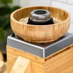 NutriMill Harvest Grain Mill | Silver + Cutting Board & Canister Bundle -Coffee & Espresso Elegant store silver4 1